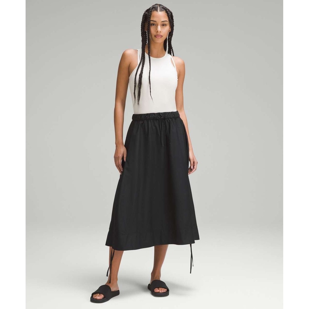 Lululemon High Low Side Slit Super Hight Rise Skirt Black Womens Skirt S